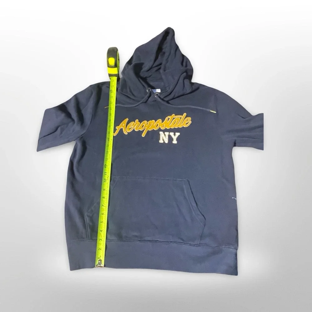 Aeropostale NY Navy Blue Graphic Hoodie Sweatshirt Men's‎ Size L